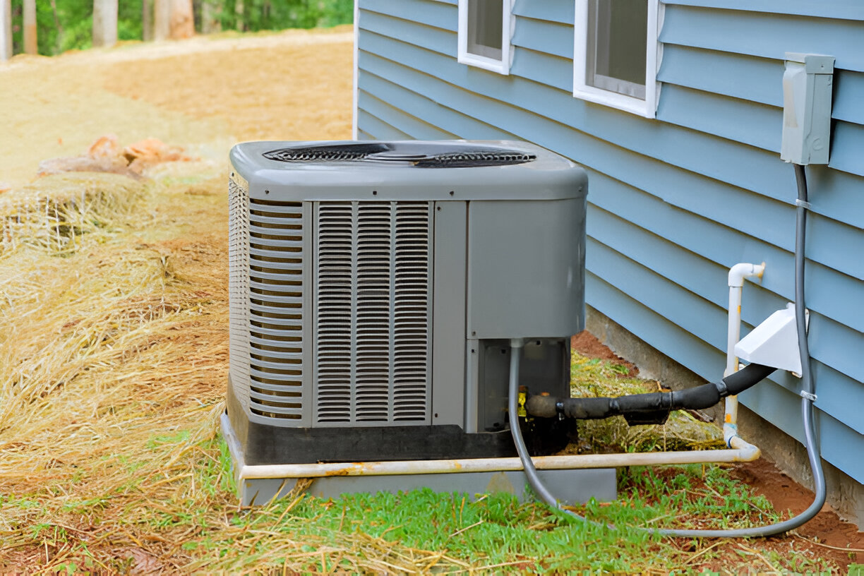 Newly installed HVAC unit