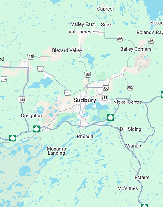 Sudbury map