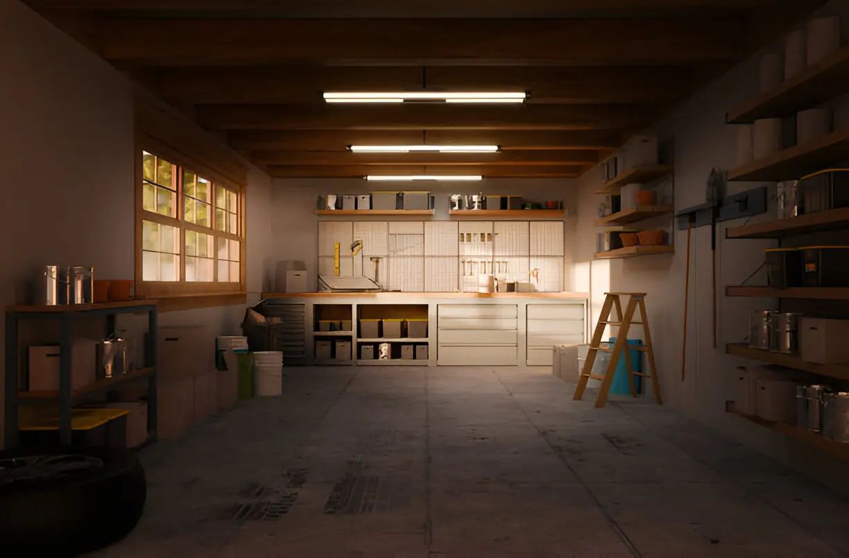 garage_heating with soft light