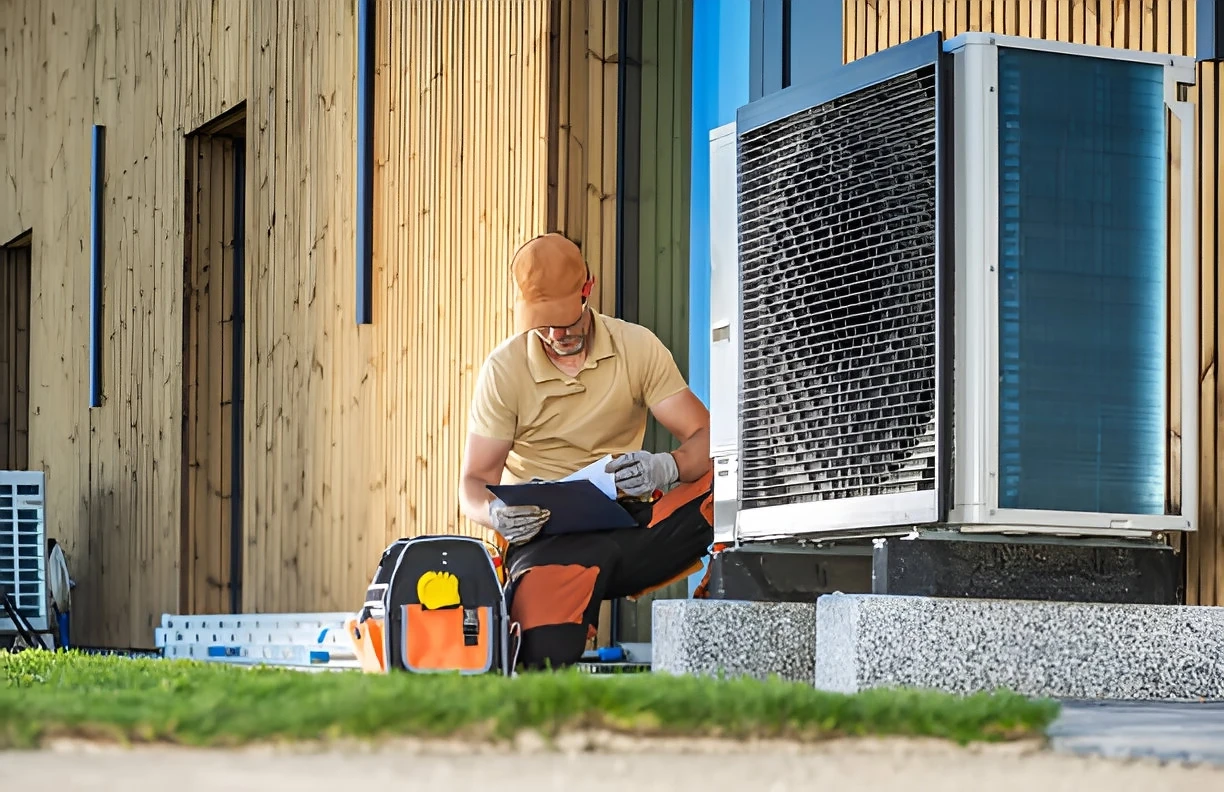 Outdoor condenser unit installation
