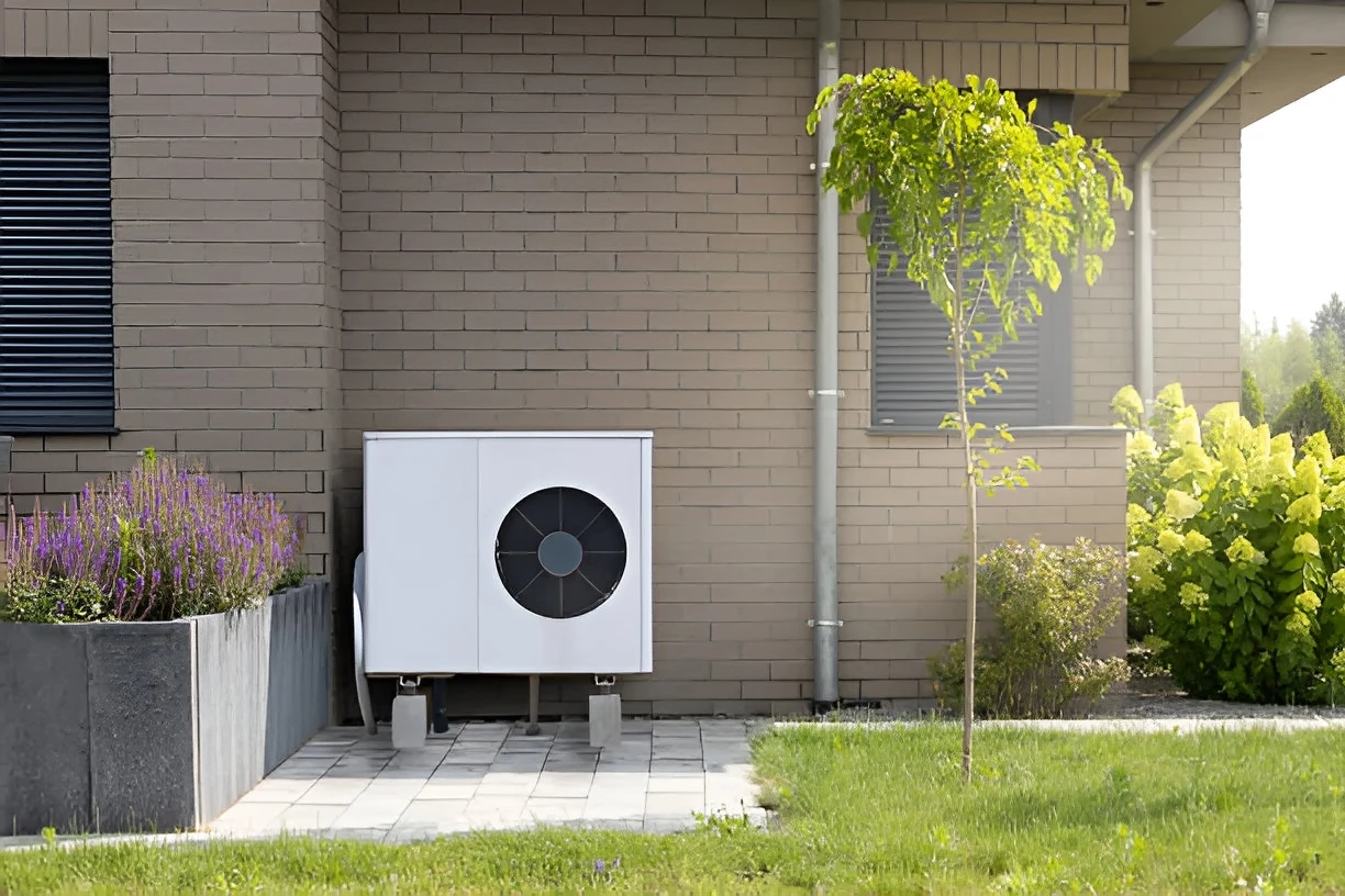 white heat pump