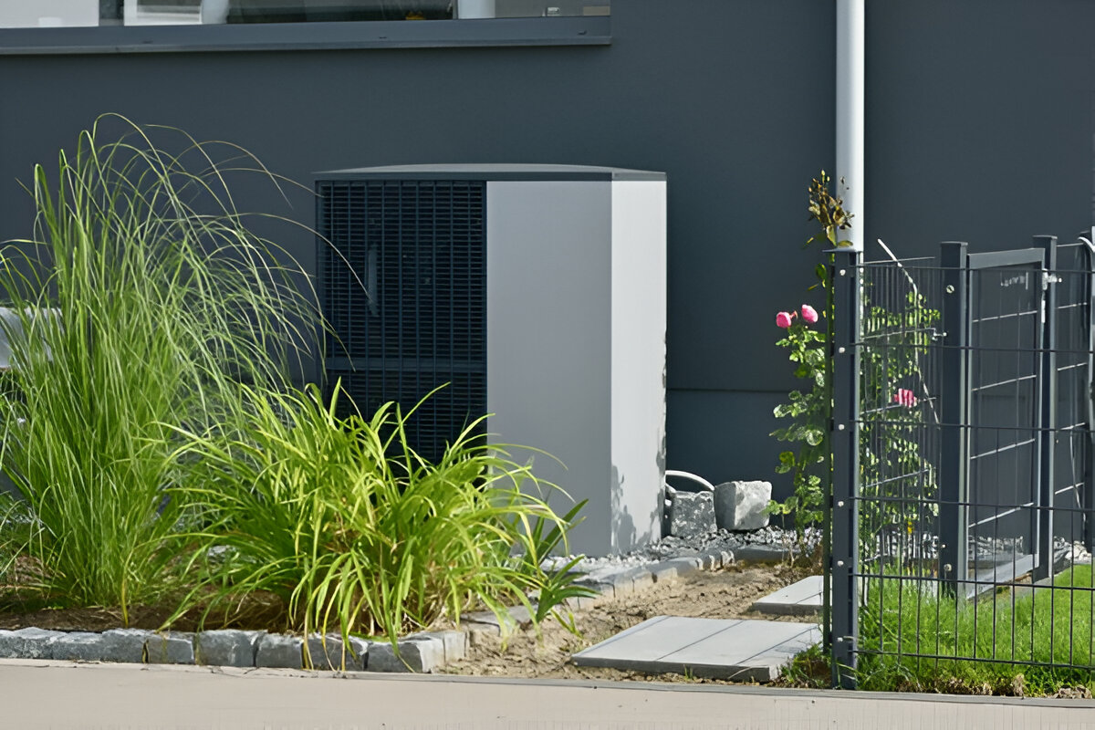 Borts-HVAC white heat pump unit
