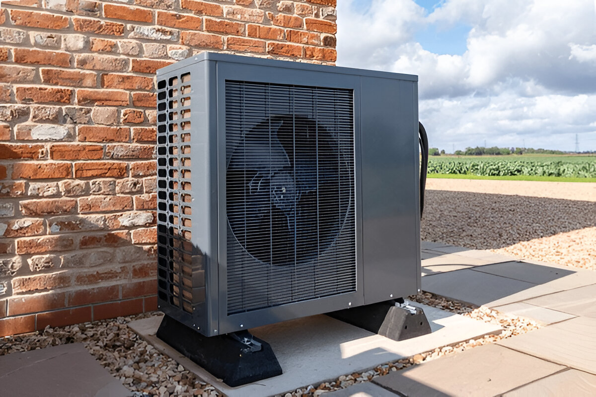 Borts-HVAC black heat pump