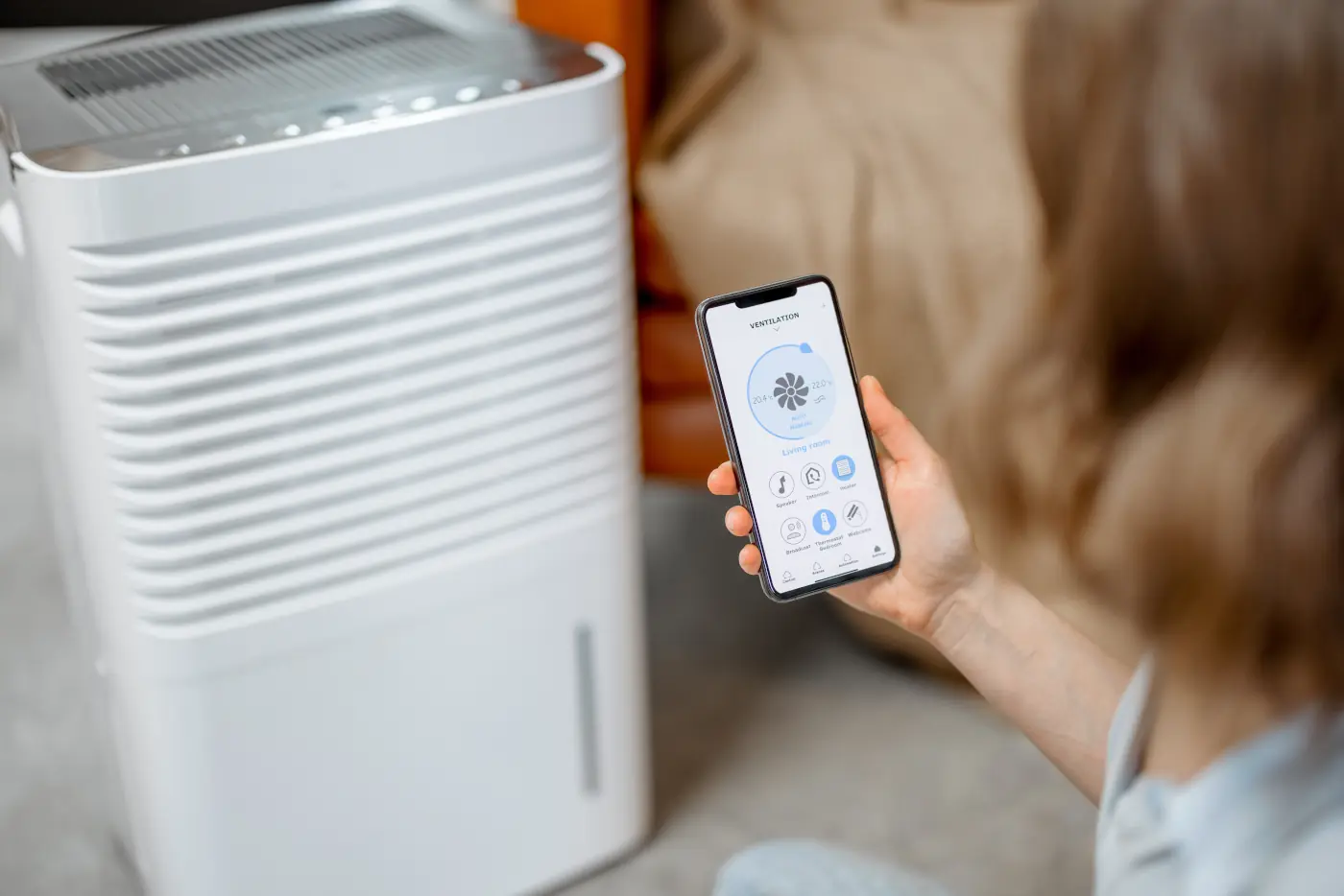 smart thermostat ventilation from smartphone